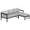 Gray, variant on Outdoor L-Shaped Sectional Sofa with Iron Frame, Weather-Resistant Patio Set with 5.9 Inch Thick Cushions, Comfortable Seating for 3, Beige