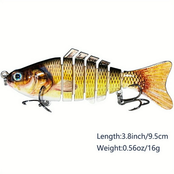 2PC Fishing Lures Jigs, Full-Size Multi Jointed Swimbait, Slow Sinking Segmented Bass Fishing Lure, Swimming Fishing Lure For Freshwater Saltwater, Perch Pike Walleye Striped Bass Lures, Fishing Bait