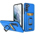 thumbnail image 3 of For Samsung Galaxy S22 Ultra Card Holder with Magnetic Ring Stand Hybrid Case, 3 of 3