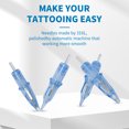 thumbnail image 4 of DDQ cartucho de tatuaje azul, agujas RL, delineador redondo, desechable, esterilizada, aguja de tatuaje de seguridad, 4 of 4