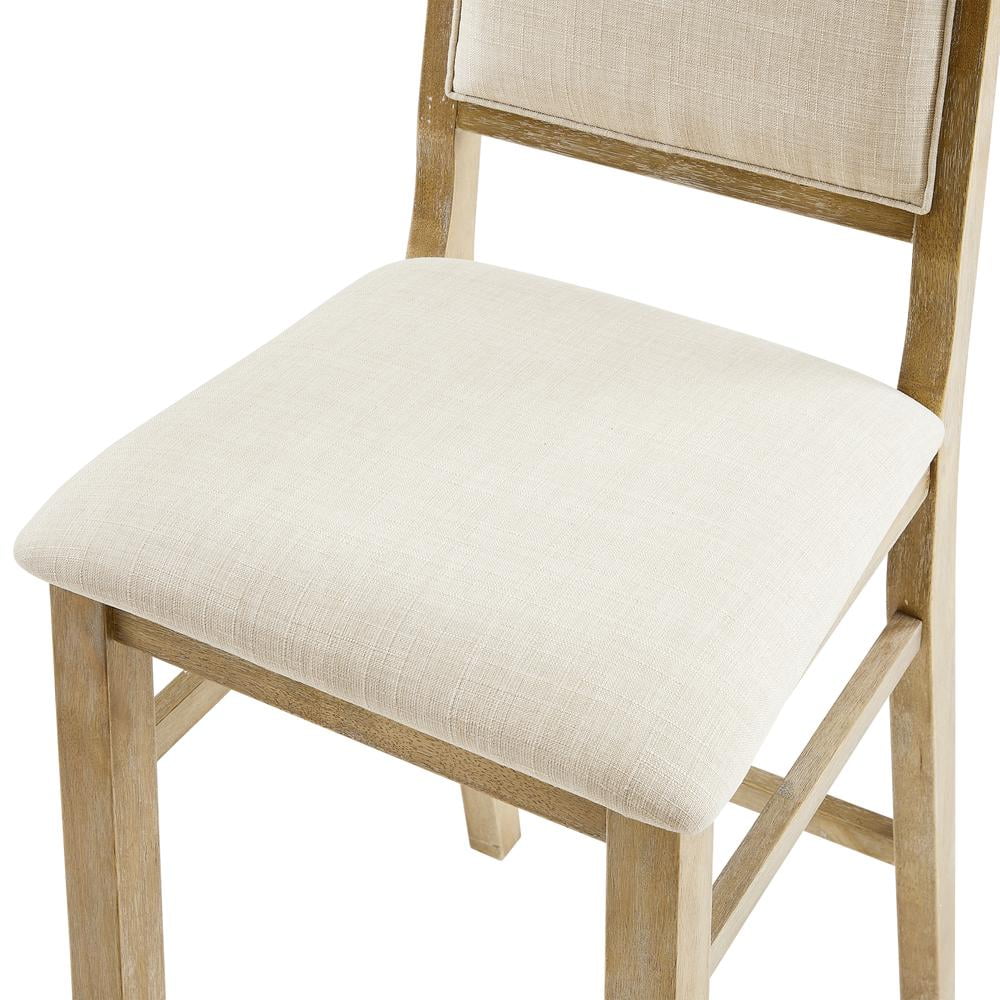 Crosley Furniture Upholstered Wood Counter Height Bar Stools, Rustic Brown (Set of 2)