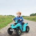 thumbnail image 2 of Costway 6V Kids Electric Quad ATV 4 Wheels Ride on Toy Toddlers Forward & Reverse Blue, 2 of 9