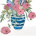 thumbnail image 2 of Maria, Robin 15x15 White Modern Wood Framed Museum Art Print Titled - Blue Vase of Pink Roses, 2 of 4