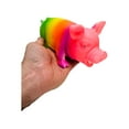thumbnail image 6 of 8" Snorting Rainbow Colored Rubber Pigs (3 Pack) Squeezable Noisemakers Great Game Prize for Carnivals and Party Toy, 6 of 7