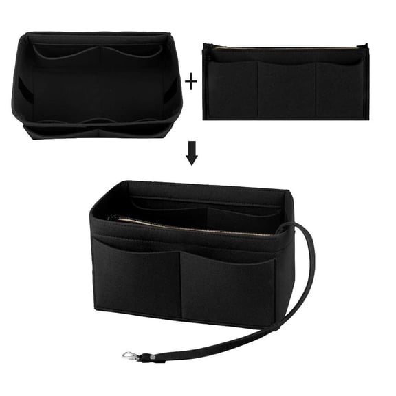 Handbag Organizer Insert with Multiple Pockets for Efficient Tote and Purse Storage Travel Bag