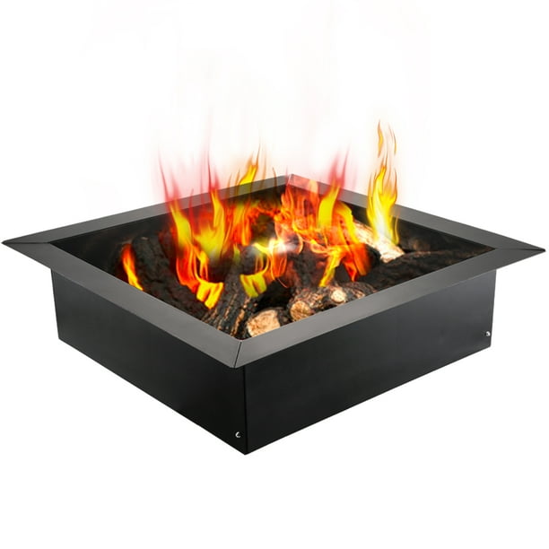 Fire Pit Ring 36 Square, Square Fire Pit Insert With Bottom Bracket