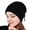 Black, variant on Beanie Hat Solid Color Adjustable Autumn Winter Plush Lining Windproof Hat Scarf for Outdoor