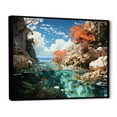 thumbnail image 2 of Designart "Landscape Of Coral Patchwork And Corals" Coral Floater Framed Wall Art Prints, 2 of 5