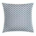 thumbnail image 1 of Geometric Throw Pillow Cushion Cover, Entwined Complex Circular Shapes Optical Abstract Modern Style Pattern, Decorative Square Accent Pillow Case, 16 X 16 Inches, Slate Blue Blue White, by Ambesonne, 1 of 2