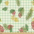 thumbnail image 2 of Tropical Fabric by the Yard, Hawaiian Exotic Botany Pattern with Hibiscus Petals and Leaves Repetition, Decorative Upholstery Fabric for Sofas and Home Accents, Ivory Multicolor by Ambesonne, 2 of 5