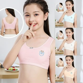 Big Young Girls Bras 10-15 Years Children Cute Solid Color Underwear  Starter Bra Training Bra Sport Vest Underclothes