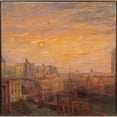 thumbnail image 2 of Carroll Brown 15x15 Gold Ornate Wood Frame and Double Matted Museum Art Print Titled - From My Studio Window, 2 of 4