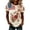 Beige, variant on 250 Anniversary Usa Shirt Summer Tops for Women Graphic Tees Stylish Printed Short Sleeve Round Neck Comfortable Casual Daily Everyday Wear