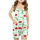 thumbnail image 1 of Odeerbi 5-13 Años Niñas Traje de Verano Plaid Fresa Impresión Camisola Romper Respirable Cómodo Suspender Overalls Bib Total Shorts Con Bolsillos, 1 of 5