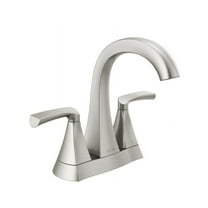 Delta Pierce 4" Centerset 2-Handle Bathroom Faucet in SpotShield Brushed Nickel
