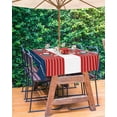 thumbnail image 3 of Hokiten Outdoor Tablecloths with Umbrella Hole & Zipper, Navy Blue Red Stripe Tablecloth Rectangle 60x84 Inch, Modern Art Horizontal Striped Waterproof Table Cloth, Patio/Pool/Picnic Table Covers, 3 of 7