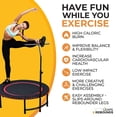 thumbnail image 6 of LEAPS & REBOUNDS 40" Adjusting Stability Bar & 40" Fitness Trampoline, Gray, 6 of 12