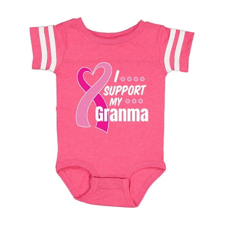 

Inktastic Breast Cancer Awareness I Support My Granma with Pink Ribbon Gift Baby Boy or Baby Girl Bodysuit