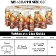 thumbnail image 2 of Thanksgiving Fall Tablecloth Round 60 Inch Autumn Pumpkin Harvest Table Cloths Polyester Fabric Plaid and Fall Leaf Seasonal Table Cover for Kitchen Dining Room Picnic Party Autumn Outdoor, 2 of 6