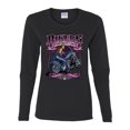 thumbnail image 2 of Wild Bobby Bikers Against Breast Cancer USA Flag Sleeve Breast Cancer Awareness Women Graphic Long Sleeve T-Shirt, Black, Small, 2 of 6
