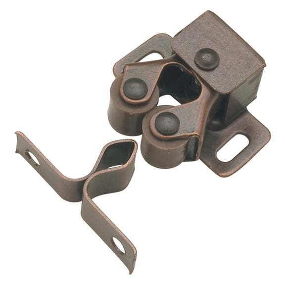 Hickory Hardware 1 Inch Double Roller Catch - Statuary Bronze P657-STB