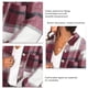 thumbnail image 5 of Camisa con botones, abrigo informal con estampado a cuadros, camisa a cuadros de manga larga para mujer, camisas de abrigo a cuadros de moda para mujer, calidad profesional, 5 of 6