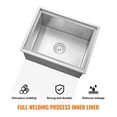thumbnail image 3 of Stainless Steel Drop In Ice Chest 40qt, 22x17x12", Commercial Ice Bin, Outdoor Kitchen Cooler, Drain Included, Wine Beer, 3 of 6