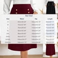 thumbnail image 7 of Pounoo Women's Skirts High Waist Double Breasted A Line Midi Skirt Casual Office Wear Lightweight Breathable Loose Fit Work Skirts Gift, 7 of 7