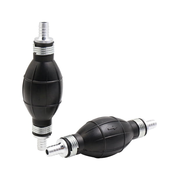 2Pcs Bomba De Tubo De Combustible De Caucho Negro De 10mm De Gasolina Gas Cebador De Mano Para Coche