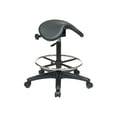 thumbnail image 1 of Office Star Backless Office Stool with Saddle Seat and Angle Adjustment, Black, 25 to 35-Inch Adjustable Height, 1 of 4