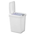 thumbnail image 2 of 7.5-gallon white trash can with push-open lid: Ideal for use as an office trash can, under-sink trash can, or a covered trash can in the kitchen, bathroom, or utility room, 2 of 7