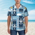 thumbnail image 4 of Bixox Men's Hawaiian Shirts Men's Airplanes and Aviation Signs Print Short-Sleeve Shirt-Medium, 4 of 8
