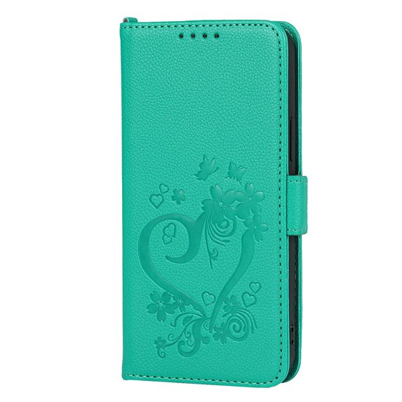 Allytech Compatible For iPhone 13 Pro Max Luxury Case,360 Protection PU Leather Flip Wallet Magnetic Stand Cover with Wrist Strap.For iPhone 13 Pro Max,Green