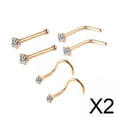 thumbnail image 1 of Anillos De Nariz Fernando con Sacacorchos de Acero Inoxidable para Hombres y Mujeres Dorado 2x6, 1 of 8