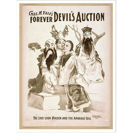 Historic Print, Chas. H. Yales forever Devils auction - 2, 16" x 20"