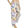 thumbnail image 3 of PISONIC Cartoon Summer Dogs Printed Women's Pajama Pants, Comfy Pajama Bottoms With Pockets&Drawstring, 3 of 7