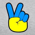 thumbnail image 3 of CafePress - Ukrainian Flag Peace Sign Ukra Long Sleeve T Shirt - Womens Baseball Tee, 3 of 4