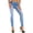 Blue, variant on Zysthvn Low Rise Womens Jeans Casual Skinny Womens Trousers Slim Fit Solid Stretch Pants