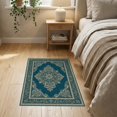thumbnail image 3 of ODIKA 2'x3' Washable Throw Rug Traditional Oriental Symmetrical Design Transitional Decor for Hallway, Study Room, Non-Slip Low Profile, Flatwoven, 3 of 7