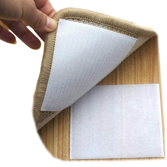 FZFLZDH Rug Grippers 4 PCS Non Slip Reusable Washable Rug Gripper Anti Curling Rug Pad for Hardwood Floors and Tiles Floors