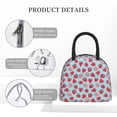 thumbnail image 4 of Salouo Strawberries for Insulated Lunch Bag for Women/Men - Leakproof Cooler Tote Bag Organizer - Reusable Lunch Box for Office Picnic Hiking Beach-One Size, 4 of 6