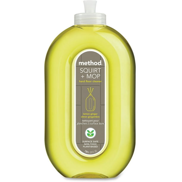Method, MTH00563CT, Squirt + Mop Lemon Floor Cleaner, 6 / Carton, Lemon