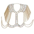 thumbnail image 3 of Bikini Cadena Arnés Rhinestone Yinane Dorado, 3 of 8