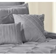 thumbnail image 4 of Unique Home 8 Piece LUCILLA Patchwork Clearance Comforter Set- Queen Size Gray Color, 4 of 5