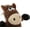 Brown, variant on goDog Checkers Fat Rooster Squeaky Plush Dog Toy, Chew Guard Technology - White Large