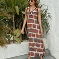 thumbnail image 6 of Red Brick Wall Sleeveless Dress Dresses Women Summer Evening Dresses Ladies Bohemia Long Dresses, 6 of 9