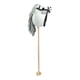 thumbnail image 3 of Caballo de peluche para montar a caballo, resistente y divertido, cabeza de animal de peluche de 31,5'' con Blanco, 3 of 6