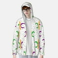 thumbnail image 4 of Kll Mardi Gras Carnival1 Print Men'S Women’s Upf 50+ Sun Protection Outdoor Hoodie Jacket Long Sleeve Fishing Hiking Performance Shirt- Xx-Large, 4 of 8