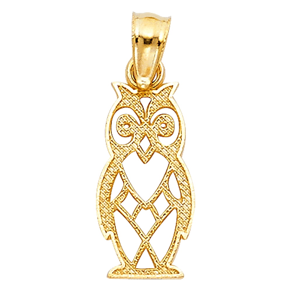 17mm x 11mm 14K Tri-Color Gold with White CZ Accented Small//Mini First Communion Charm Pendant