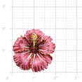 thumbnail image 3 of Red Hawaiian Hibiscus Swarovski Crystal Flower pin brooch and Pendant, 3 of 4
